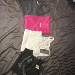 4 Hollister razor back tanks